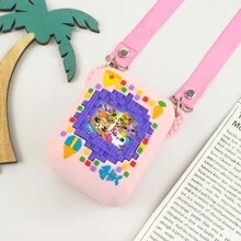 Silicone Protective Cover For BitzeeInteractive ToyDigital Pet Beezeepet Electronic Pets, Colorful Cartoon Animal & Food Pattern, Super Cute & Fun Gift For Kids, Full Body Protection, Soft Silicone, Anti-Drop Anti-Scratch, With Lanyard (Note: Only The Protective Cover And Lanyard Are Included, The Device Is Not Included) - Multicolor - View 1