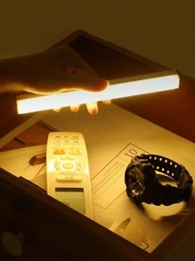 1pc Under Cabinet Light, Wireless Motion Sensor LED Light Bar, LED Long Sense Light, Rechargeable Magnetic Night Light, For Corridor Kitchen Cabinet Stairs Hallway Wardrobe Home Room Decoration