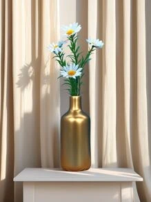 1PC Elegant Resin Simple Cylindrical Vase For Home Decor - Perfect For Flowers, Coffee Tables, And Office Decorations - Ideal Small Flower Vase For Living Rooms, Bedrooms, And TV Stands - A Beautiful Birthday Or Festival Gift