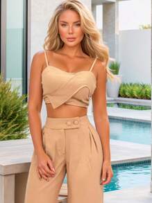 Women Two-Piece Outfits - Màu Khaki - Xem 3