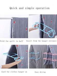 4 件/套大号被子夹，防风，防滑，通风挂架 - 彩色 - 查看 7