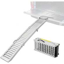 LILIIN Non si tiene suFolding Loading Ramp,78 x 10 Inch Portable ATV Ramps for Pickup Trucks, Steel Tri-Fold Car Ramp with Wheel Stops, Max 750LBS Capacity, 1PC