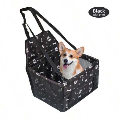 1pc Polyester Fiber Pet Travel Companion - Car Seat, Suitable For Small To Medium Dogs And Cats, All-Season Rear Seat Belt With Adjustable Strap And Easy Installation, Upgraded Foldable Small Dog/Pet Car Seat, PVC Frame Structure, Special For Small Dogs, Pet Car Carrier, Pet Travel Bag, Thick Oxford Cloth, PVC Pipe Support, Sturdy And Not Easy To Deform. Essential For Dog Travel! Dog Car Seat Car Seat Covers Dog Car Seat Cover Pet Car Seat