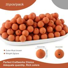 30 peças/20 peças 12mm/15mm Contas de Silicone, Usadas para Fabricação de Chaveiros, Contas Solta de Silicone para Fabricação de Pulseiras e Colares, e Contas de Silicone Circular para Canetas