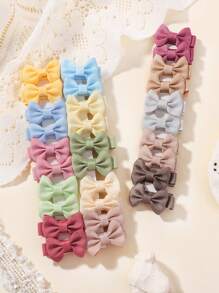 bilicaca 30 个/包糖果色全包蝴蝶结儿童发夹，蝴蝶结婴儿发饰，颜色随机爱心情人节