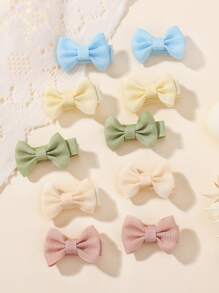 bilicaca 30 个/包糖果色全包蝴蝶结儿童发夹，蝴蝶结婴儿发饰，颜色随机爱心情人节