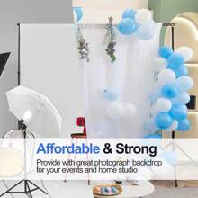 Photo Studio Backdrop Support, Wedding Arch Backdrop Stand, 10x6.5ft High Adjustable Background Stand For Ceremony Birthday Anniversary Bridal Floral Stand Decoration
