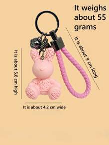 Personalized Keychain - Teddy Bear Keychain - Cartoon Keychain - Valentine's Day Gift - Meaningful Gift - Teddy Bear Keychain - Cute Teddy Bear Keychain - Backpack Pendant - Customized With Your Name Or Any Information - Christmas Gift - New Year Gift - Easter - Gift For Mom - Gift For Dad - Gift For Family - Keychain Guardian