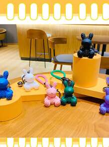 Personalized Keychain - Teddy Bear Keychain - Cartoon Keychain - Valentine's Day Gift - Meaningful Gift - Teddy Bear Keychain - Cute Teddy Bear Keychain - Backpack Pendant - Customized With Your Name Or Any Information - Christmas Gift - New Year Gift - Easter - Gift For Mom - Gift For Dad - Gift For Family - Keychain Guardian