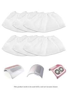 Nail Dust Collector Bag For Nail Art Fan Vacuum Cleaner, Large Capacity Dust Storage Bag Collector Bag For Nail Art Dust Suction Collector,Nail Supplies,Nail Tools,Nail Art Tools,Back To School,Nails,Nail Tools For Press On Nails - White - View 2