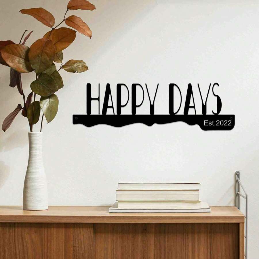 1 pieza Cartel personalizado de metal con apellido familiar, arte de pared del hogar personalizado moderno, placa de dirección de metal única, fácil de colgar para decoración del hogar, regalo familiar para Acción de Gracias, apto para interiores y exteriores, decoración de sala de estar