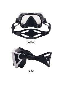 peipo Silicone Wide Angle Diving Goggles, Large Frame Snorkeling Mask, Tempered Glass Swimming Goggles