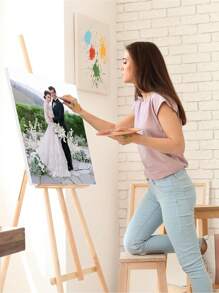 Set foto pictură digitală în ulei personalizată, decorare casă nuntă, diverse dimensiuni, lucrat manual, Crăciun, Ziua Îndrăgostiților, cadou de ziua de naștere, cadou de Ziua Îndrăgostiților, set complet de 24 de culori cu ramă, 2 seturi de pensule gratuite, decorare casă, artă, hobby (vă rugăm să furnizați fotografii clare), multifuncțional, durabil, ornamental, reutilizabil, rafinat, elegant, de înaltă calitate, colorat, modern, personalizat, unic, reîmprospătare casă