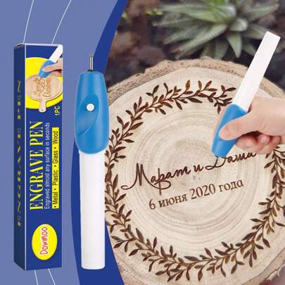 1pc Christmas Pattern DIY Carving Pen Festival Decoration Cup Creative Design Pattern Carving Products