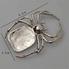 2szt. Metalowe galwanizowane złote i srebrne małe figurki zwierząt ozdoby, pająk, skorpion, ślimak wystrój najlepsze prezenty - Wielokolorowe - Zobacz 3