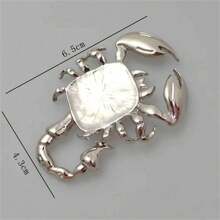 2szt. Metalowe galwanizowane złote i srebrne małe figurki zwierząt ozdoby, pająk, skorpion, ślimak wystrój najlepsze prezenty - Wielokolorowe - Zobacz 5