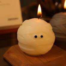 Molde de vela en forma de balón de vendaje, molde de silicona con diseño de balón de dibujos animados para hacer velas DIY, molde 3D para cemento, artesanías de arcilla, yeso, velas de cera de soja, decoración y regalos de festivales - Blanco - Ver 4