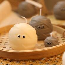 Molde de vela en forma de balón de vendaje, molde de silicona con diseño de balón de dibujos animados para hacer velas DIY, molde 3D para cemento, artesanías de arcilla, yeso, velas de cera de soja, decoración y regalos de festivales - Blanco - Ver 3