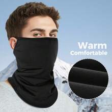 1 Pc Winter Warm Neck Gaiter, Elastic Fleece Material, Ear-Loop Design, Windproof & Cold-Proof, Soft & Comfortable, Unisex, Suitable For Skiing, Cycling, Snowmobiling