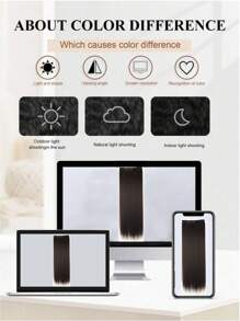 Black Brown 20" 24" 28" 32" 40" Synthetic Hair Extensions Hairpiece 5 Clips Long Straight Heat Resistant Hair Piece Natural  Hairstyle For Women