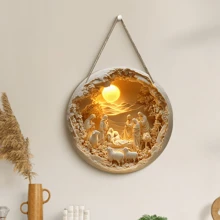 1pc Rustic Style White Hanging Decor, Multipurpose Decoration For Home, Classroom, Indoor And Outdoor, Suitable As Household Gift