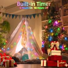 Star String Lights 40 LED 19.6FT, Star Fairy Lights Indoor Outdoor Star Twinkle Lights For Birthday Party Bedroom Wedding Home Classroom Decor Multicolor,Home Decor ,Room Decor,Wall Decor E-I-D - Multicolor - View 2