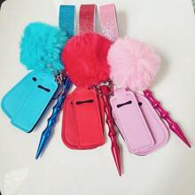 Leather Wristlet Kubaton Key Ring For Self Defense Glitter Wristlet Key Chain Set Personalized Lip Balm Holder Neoprene Keychain - Multicolor - View 7