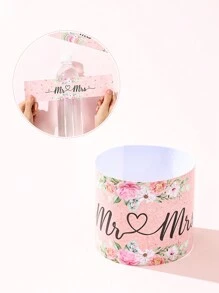 10/24 piezas etiquetas de botellas de agua de boda Mr&Mrs con flores, pegatinas de papel para botellas para despedidas de soltero y celebraciones de compromiso, suministros de decoración para fiestas de boda - Multicolor - Ver 6