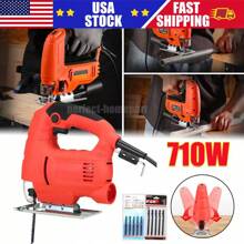 710W Jig Saw 3000RPM Corded Electric Jigsaw 6 Variable Speeds Jigsaw Tool Kit US