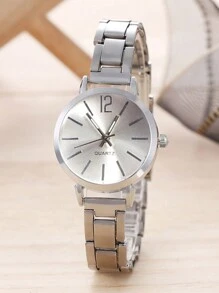 1pc Miniature Lovely Roman Numeral Detail Quartz Watch & 1pc Bracelet As A Gift For Students Returning To School