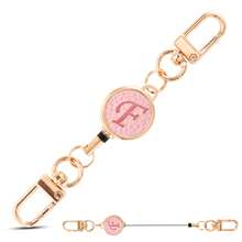 1 pieza Enganches retráctiles con letras doradas de moda, multi-funcionales, extensibles, conector de mochila, equipaje, bolso, llavero, regalo personalizado con letra inicial, simple y práctico para uso diario, Y2K, Acción de Gracias