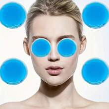 2/6/10 piezas Bolsa de hielo en gel redonda reutilizable, máscara de belleza para el cuidado de los ojos con función de compresa fría y caliente para relajación calmante