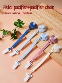 1 套 2 件花瓣奶嘴，适合 0-6 个月和 6-36 个月的婴儿，超柔软防胀气新生儿奶嘴模仿母乳喂养助眠