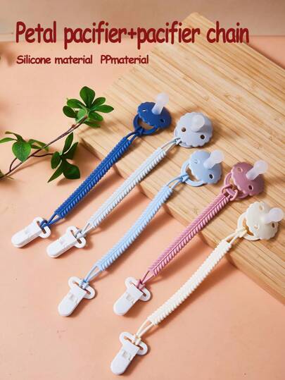 1 套 2 件花瓣奶嘴，适合 0-6 个月和 6-36 个月的婴儿，超柔软防胀气新生儿奶嘴模仿母乳喂养助眠