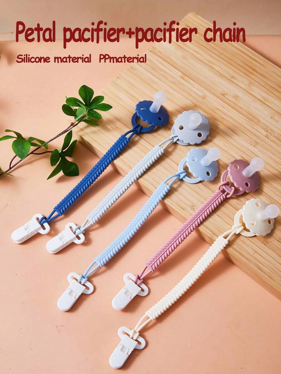 1 套 2 件花瓣奶嘴，适合 0-6 个月和 6-36 个月的婴儿，超柔软防胀气新生儿奶嘴模仿母乳喂养助眠