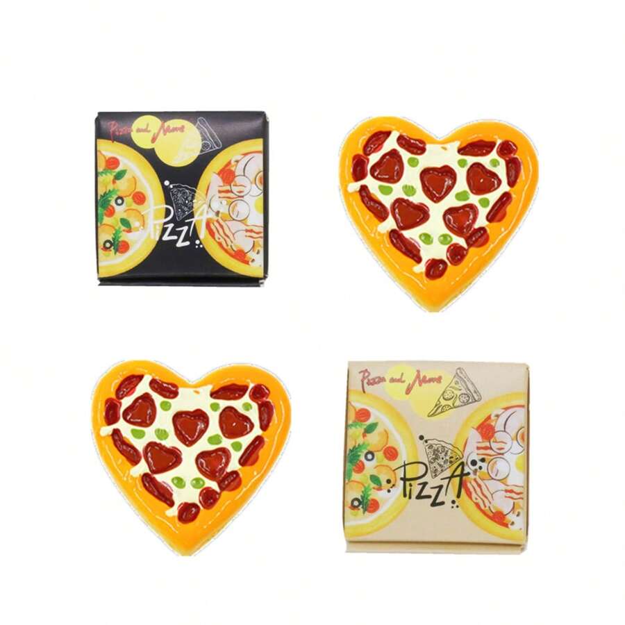 2pcs/Pack Mini Creative Pizza Toy, Miniature Photography Props