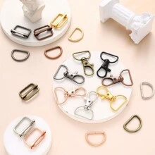 60 pièces Mousquetons pivotants de 1 pouce et jeu d'anneaux en D, accessoires de quincaillerie pour porte-clés DIY, boucles coulissantes pour sacs, laisses pour animaux de compagnie, sangles de tour de cou et projets de couture, conception à mouvement fluide à 360 degrés