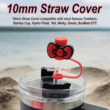 Sanrio 4pcs Silicone Straw Covers - Dustproof & Safety Toppers For Cups, Fits 30oz & 40oz Tumblers - Cute Cartoon Design, Material