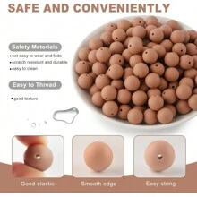 30 peças/20 peças 12mm/15mm Contas de Silicone, Usadas para Fabricação de Chaveiros, Contas Solta de Silicone para Fabricação de Pulseiras e Colares, e Contas de Silicone Circular para Canetas