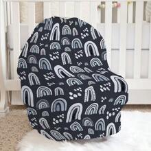1pc Farmhouse Style Printed Multipurpose Baby Car Seat Cover, Stroller Cover, Nursing Cover, Basket Cover