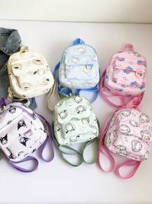 Sanrio Zaino stampato con personaggi dei cartoni animati Hello Kitty, Kuromi, Cinnamoroll, un pezzo, borsa da viaggio casual per donne