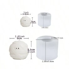 Molde de vela en forma de balón de vendaje, molde de silicona con diseño de balón de dibujos animados para hacer velas DIY, molde 3D para cemento, artesanías de arcilla, yeso, velas de cera de soja, decoración y regalos de festivales - Blanco - Ver 2