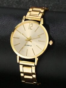 1pc Roman Graduated Steel Strap Women's Watch As A Gift For A Friend As A Gift For Students Returning To School