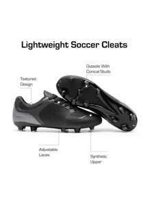 DREAM PAIRS Men's Firm Ground Soccer Cleats Soccer Shoes - Black - View 4