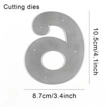 Big Size 0-9 Numbers Cutting Dies And Plastic Stencils Set For DIY Scrapbooking Album Card Making Decoration Paper Craft - Multicolor - View 12
