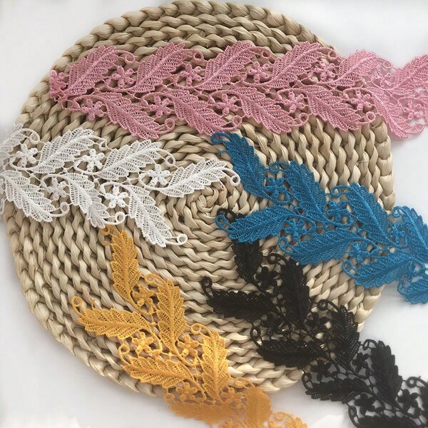 Ein Meter wasserlösliche Spitzen-Strichcode-Stickerei Spitze für Kleid, Tasche, Schuhe und Hut DIY handgemachte Stickerei-Spitze