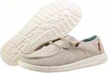 Women's Wendy Chambray Beige | Women's Shoes | Women's Lace Up Loafers | Comfortable & Light-Weight - Beige - View 3