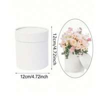 1PC 带盖圆形花盒，用于插花，嵌套礼盒，适用于婚礼装饰鲜花包装盒，情人节，生日，表白，派对礼物，DIY情人节礼物，情人节，日表