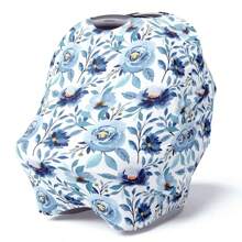 1pc Farmhouse Style Printed Multipurpose Baby Car Seat Cover, Stroller Cover, Nursing Cover, Basket Cover