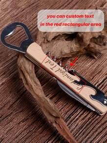 1/5/10/30 pezzi Apribottiglie personalizzato con incisione - Manico in legno con testo personalizzato, Apribottiglie multifunzione per birra e bibite - Per matrimoni, anniversari, battesimi e feste - Regalo perfetto per damigelle, testimoni, fidanzamenti